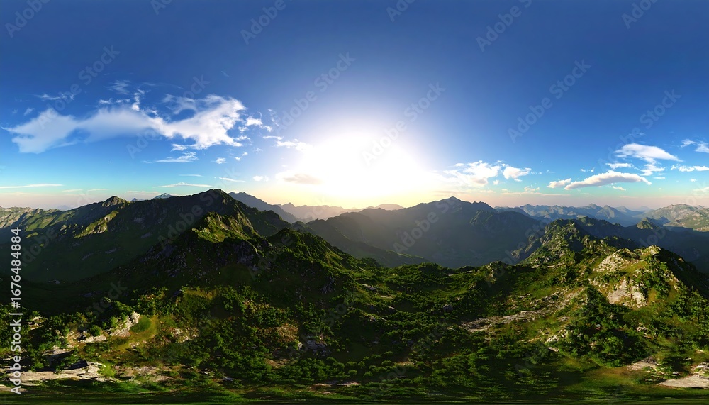 Obraz premium Panoramic mountain vista (5)