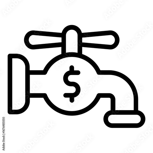 passive income faucet icon line