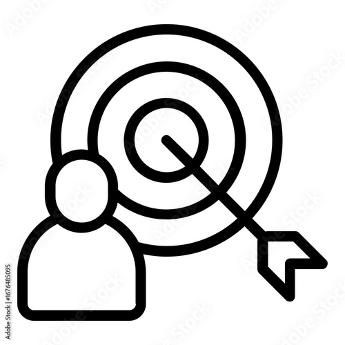 target marketing icon line