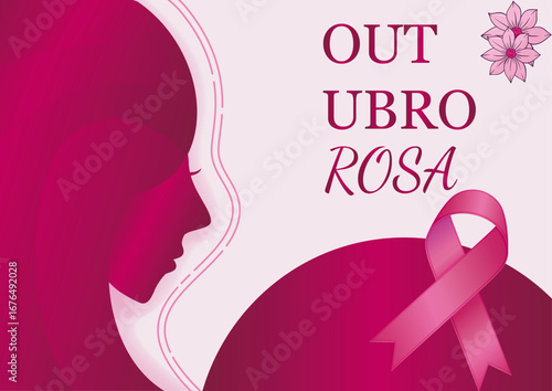 Hand drawn flat international day against breast cancer illustration