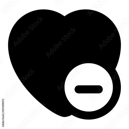Remove from wishlist icon with line style