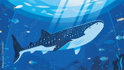 Whale Shark Design Template Vector Illustration
