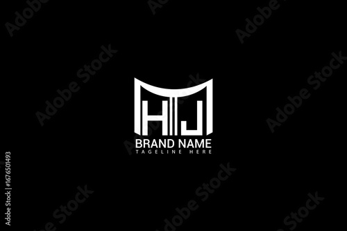 HJ Letter Logo Design Modern Minimal Monogram Branding Vector Template