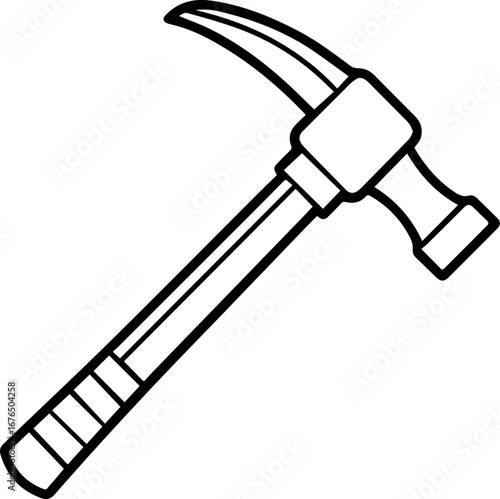 hammer outline vector illustration line art