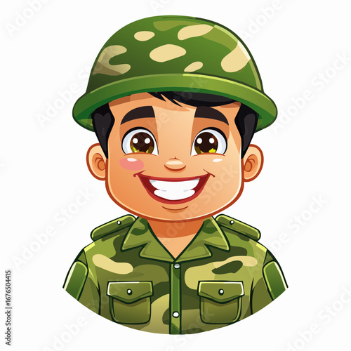 Cartoon Army Man Icon