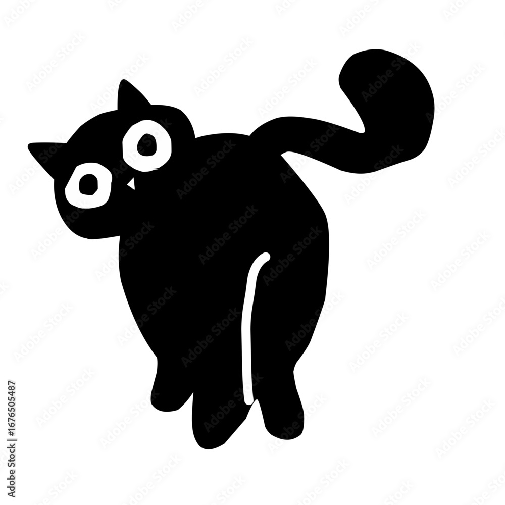 Obraz premium Funny black cats vector