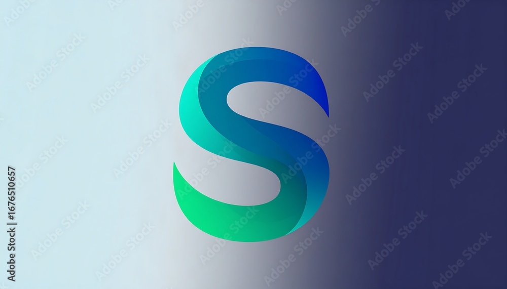 Naklejka premium Bold, stylized letter 'S' design