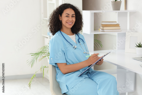 Female African-American med...