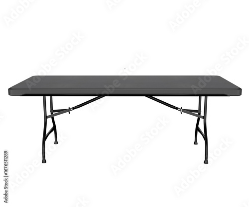3d rendering folding table black
