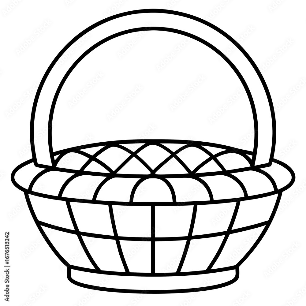 Fototapeta premium empty basket isolated on white