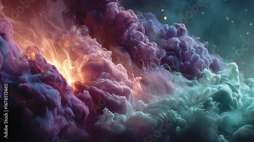 Creative fluid motion colorful smoke high resolution picture