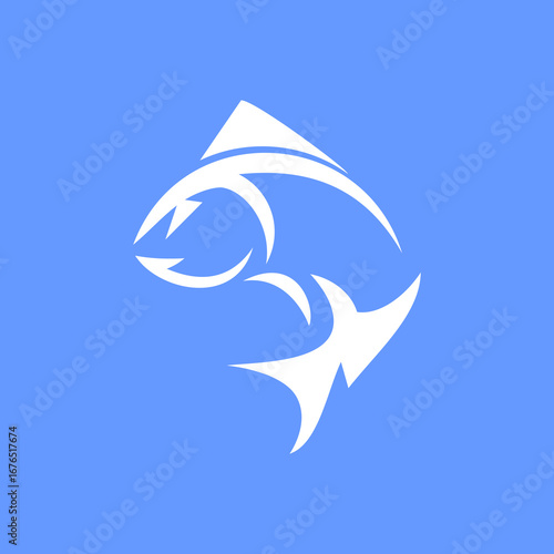 fish logo design, fishing illustration logo, vector, icon, graphic, sea, nature, silhouette, emblem, ocean, animal, background, icon, water, sign, badge, fisherman, isolated, vintage, hook, retro, bai