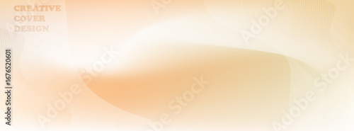 Minimal Abstract Orange Gradient Background with White Wave Lines. Modern Wavy Line Background in Warm Gradient Tone. presentation, poster, cover, flayer , simple design .