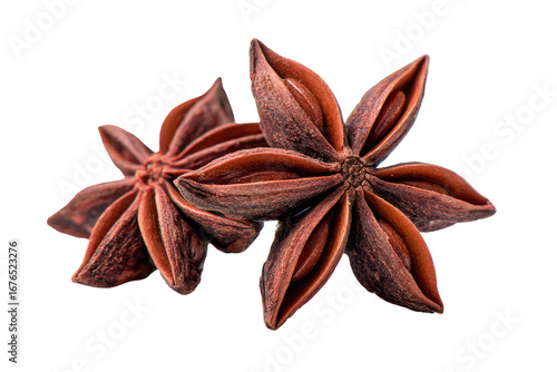 Close-up of two star anise