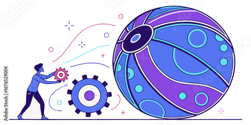 A basketball drawing with a basketball in the middle of it
