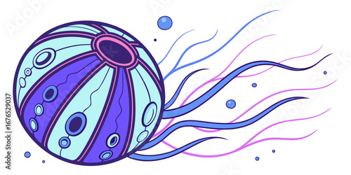 A basketball drawing with a basketball in the middle of it
