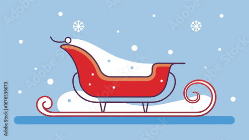 Sleigh Filled with Colorful Christmas gift box on a White Background