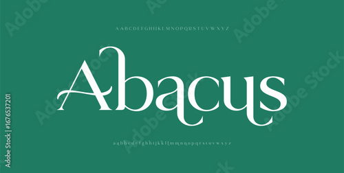 Abacus calligraphy alphabet small lettering a to z font family
