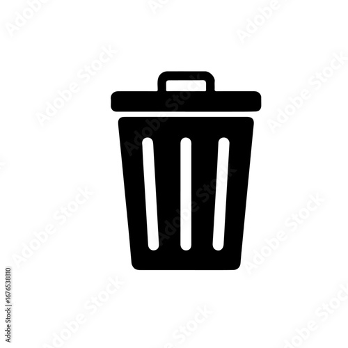 Trashcan silhouette, Trashcan vector