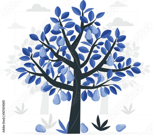 Avocado tree advertising banner design
