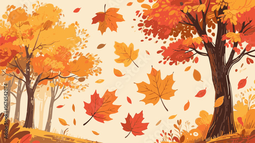 Retro and pop, simple Autumn illustration set. Cute. Simple. Event. fall. season.