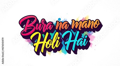 Happy Holi for Festival of Colors vector elements for card, greeting, poster design.