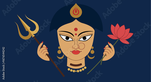 Durga Puja Illustration