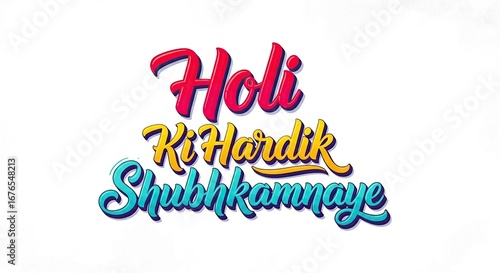 Happy Holi for Festival of Colors vector elements for card, greeting, poster design.