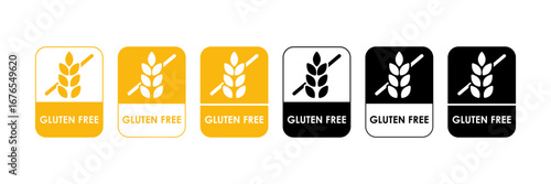 Gluten free icon. Non gluten icon, vector illustration. 100 percent gluten free. 0 percent gluten.