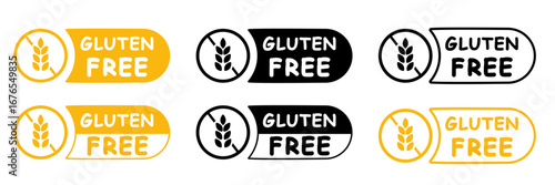Gluten free icon. Non gluten icon, vector illustration. 100 percent gluten free. 0 percent gluten.