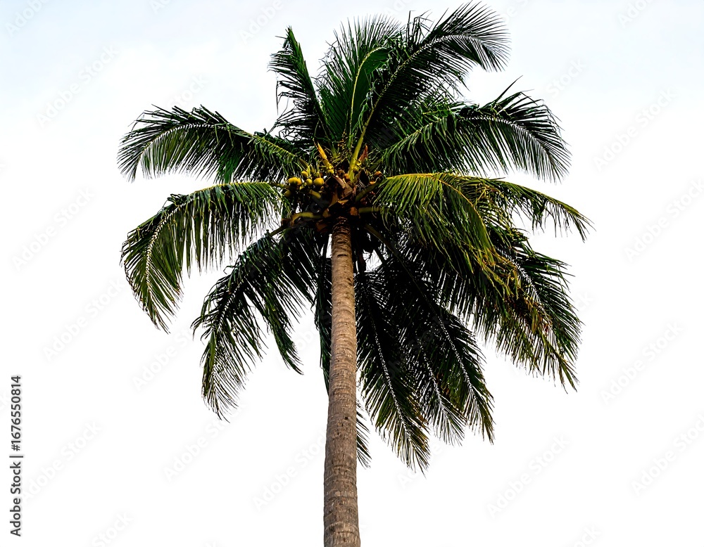 Obraz premium Palm Tree Against White Sky