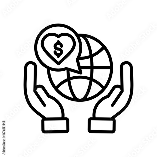 Nonprofit Work line icon