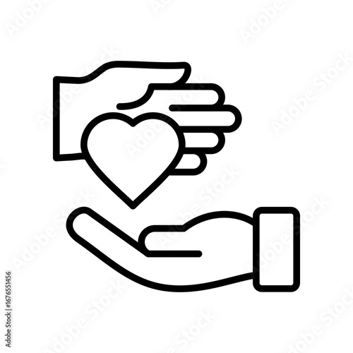 Volunteer Support line icon