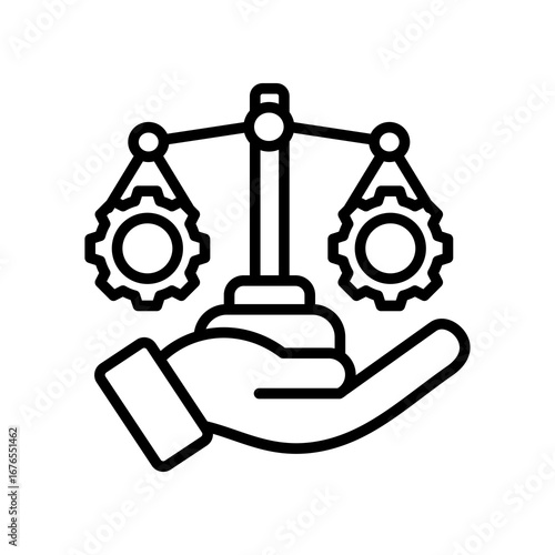 Ethical Sourcing line icon