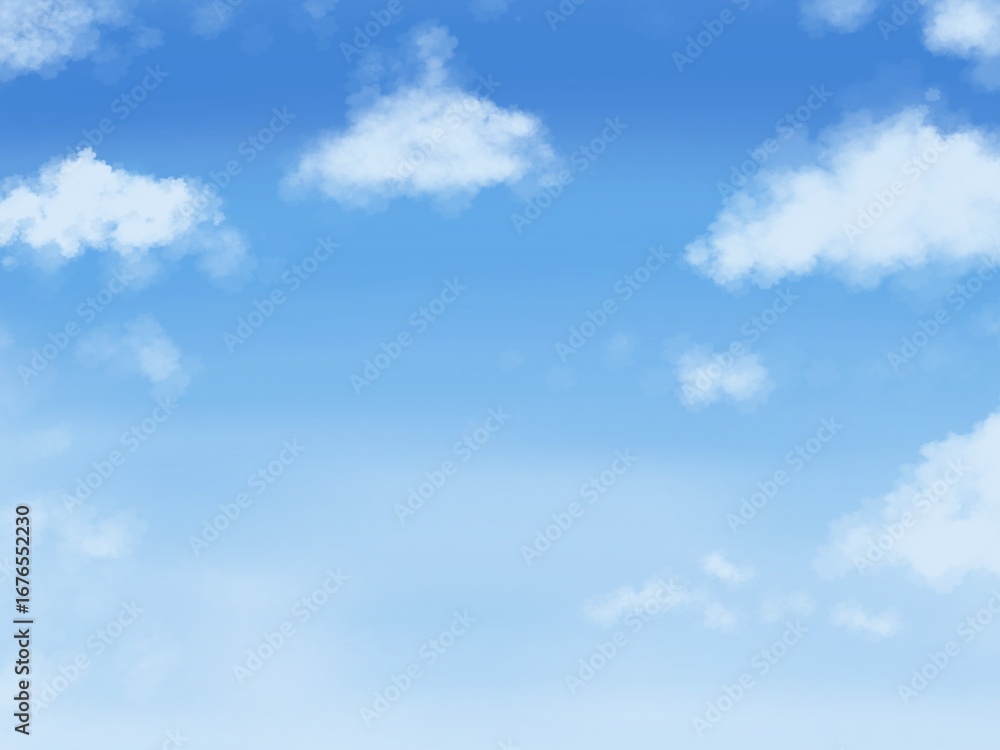 Obraz premium blue sky with white clouds