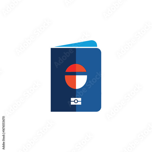 Free Download Passport icon with a globe symbol, representing international travel and identification. - GFXLoad