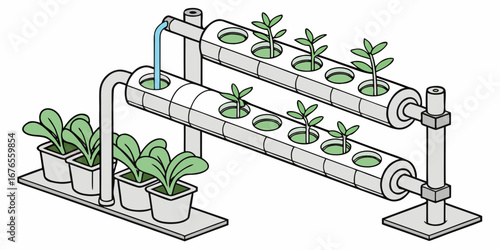 Hydroponic Cultivation System for Growing Leafy Greens Indoors