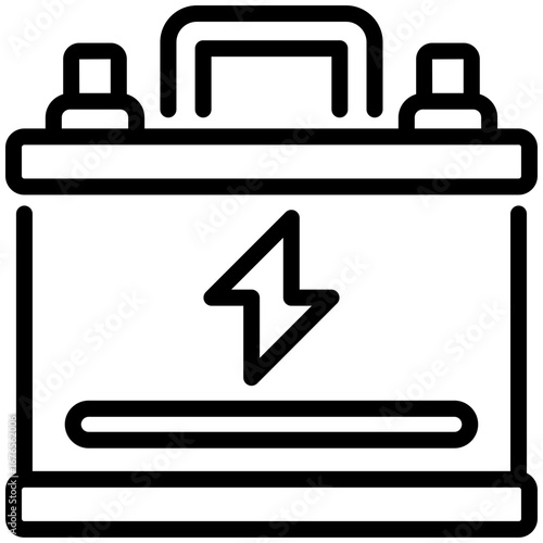 car battery icon isolated on white background. vector illustration icon for Car Maintenance