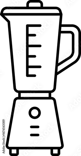 Black juicer icon - outline