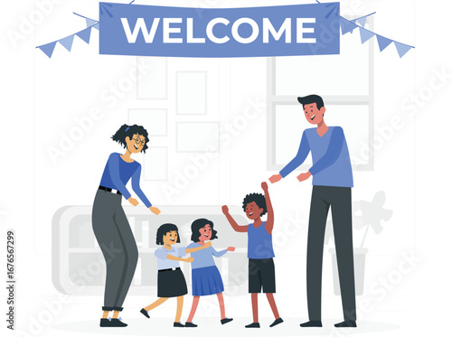 Child adoption rafiki banner advertisement design