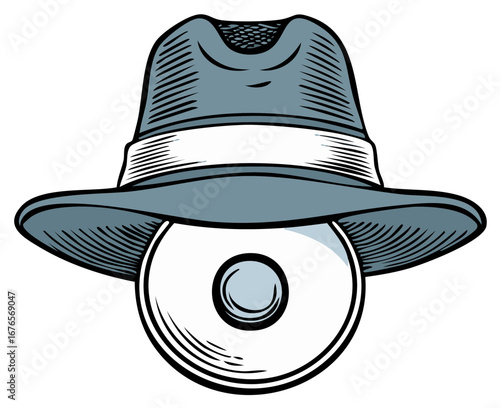 Disguised Surveillance Gadget Vector Graphic Illustration Secret Agent Security Hidden Camera Undercover Investigator