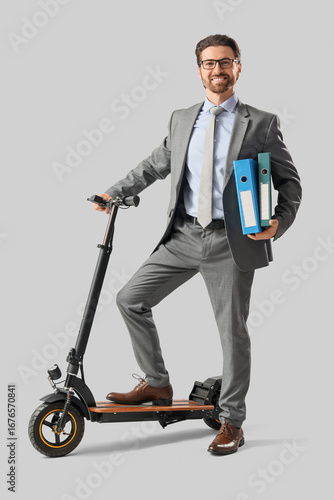 Handsome businessman with f...