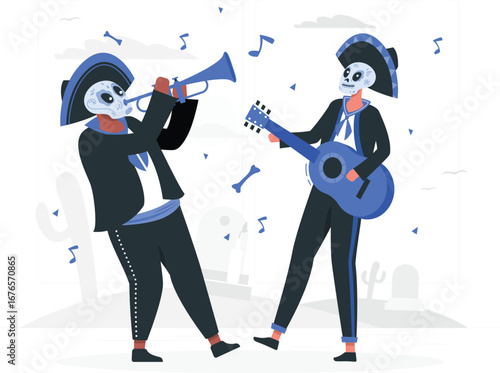 Dia de muertos celebration with rafiki
