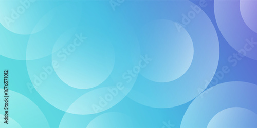 Modern abstract background with smooth blue gradient and soft overlapping transparent circles, Futuristic technology concept