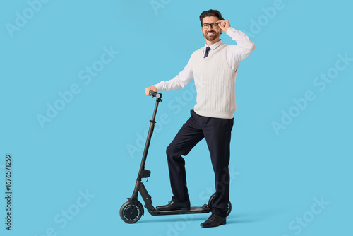 Handsome businessman with e...