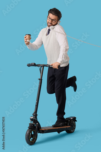 Handsome businessman with c...