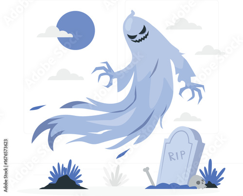 Evil ghost rafiki character design
