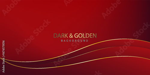 Premium Red Gold Abstract. Perfect for luxury and festive themes. Futuristic technology concept