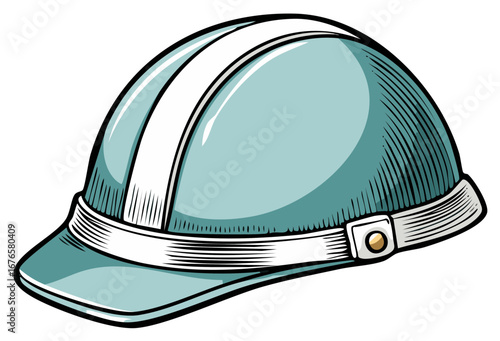 Blue Construction Hat Safety Equipment Headwear Illustration Safety First Gear