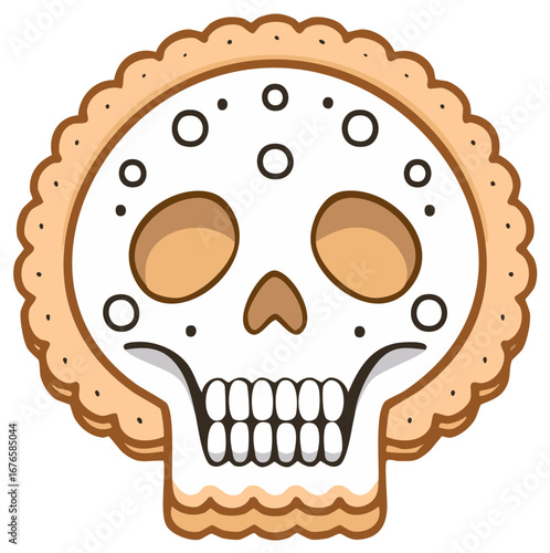Decorative Sugar Skull Cookie Illustration Day of the Dead